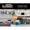 imageBostitch Konnect 3Piece Desktop Organizer Kit Includes Cable Management Rail Storage Bin Tape Dispenser Black KTKIT1BLK