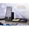 imageBostitch Konnect Qi Certified Wireless Charging Desk Accessory Kit with Pencil CupsBlack