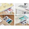imageBostitch Konnect Under Desk Drawer SelfAdhesive Slide Out Storage Organizer with 4 Customizable Dividers 2Pack