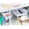 imageBostitch Konnect Under Desk Drawer SelfAdhesive Slide Out Storage Organizer with 4 Customizable Dividers 2Pack