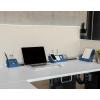 imageBostitch Office 14Piece Desktop Organizer Kit Includes Cable Management Rails Power Hub Charging Phone Dock Tape Dispenser Sticky Notes Storage Bins Blue KTCKIT4BLUE