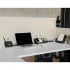 imageBostitch Office Bostitch Konnect 14Piece Desktop Organizer Kit Includes Cable Management Rails Power Hub Charging Phone Dock Tape Dispenser Sticky Notes Storage Bins Black KTCKIT4BLK