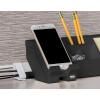 imageBostitch Office Bostitch Konnect 9Piece Desktop Organizer Kit Includes Cable Management Rails Charging Phone Dock Tape Dispenser Sticky Notes Storage Bins Black KTCKIT2BLK