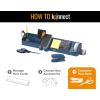imageBostitch Office Dynamo StandUp Stapler with Builtin Pencil Sharpener Staple Remover and Staple Storage Navy Blue KTB696BLUE