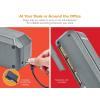 imageBostitch Office Electric 3Hole Punch Dual Paper Loading Heavy Duty JamFree 20 Sheet Capacity AC Adapter or Battery Powered Space Saving Black EHP20BLKGrey