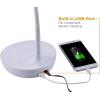 imageBostitch Office KTVLED1502BLK Gooseneck LED Desk Lamp with USB Charging Port Dimmable BlackWhite