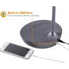 imageBostitch Office KTVLED1502WHITE Gooseneck LED Desk Lamp with USB Charging Port Dimmable WhiteGray