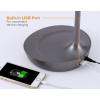 imageBostitch Office KTVLED1502WHITE Gooseneck LED Desk Lamp with USB Charging Port Dimmable WhiteGray