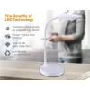 imageBostitch Office KTVLED1502WHITE Gooseneck LED Desk Lamp with USB Charging Port Dimmable WhiteWhite