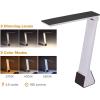 imageBostitch Office KTVLED1810WHITE Powered Rechargeable Battery LED Desk Lamp 3 Color Temperatures Flip Open WhiteBlack