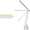 imageBostitch Office KTVLED1810WHITE Powered Rechargeable Battery LED Desk Lamp 3 Color Temperatures Flip Open WhiteBlack