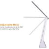 imageBostitch Office KTVLED1810WHITE Powered Rechargeable Battery LED Desk Lamp 3 Color Temperatures Flip Open WhiteGray