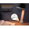 imageBostitch Office KTVLED1810WHITE Powered Rechargeable Battery LED Desk Lamp 3 Color Temperatures Flip Open WhiteGray