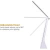 imageBostitch Office KTVLED1810WHITE Powered Rechargeable Battery LED Desk Lamp 3 Color Temperatures Flip Open WhiteWhite