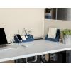 imageBostitch Office Konnect 9Piece Desktop Organizer Kit Includes Cable Management Rails Charging Phone Dock Tape Dispenser Sticky Notes Storage Bins Blue KTCKIT2BLUE