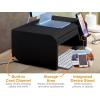 imageBostitch Office Konnect Adjustable Monitor Stand Riser 4 Height Adjustments Builtin Cable Management Rubber Feet  BlackBlack