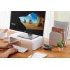 imageBostitch Office Konnect Adjustable Monitor Stand Riser 4 Height Adjustments Builtin Cable Management Rubber Feet  BlackWhite