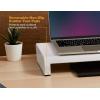 imageBostitch Office Konnect Adjustable Monitor Stand Riser 4 Height Adjustments Builtin Cable Management Rubber Feet  BlackWhite