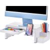 imageBostitch Office Konnect Adjustable Monitor Stand Riser 4 Height Adjustments Builtin Cable Management Rubber Feet  BlackWhite