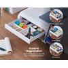 imageBostitch Office Konnect Adjustable Monitor Stand Riser 4 Height Adjustments Builtin Cable Management Rubber Feet  BlackWhite