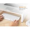 imageBostitch Office Konnect Adjustable Monitor Stand Riser 4 Height Adjustments Builtin Cable Management Rubber Feet  BlackWhite