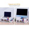 imageBostitch Office Konnect Adjustable Monitor Stand Riser 4 Height Adjustments Builtin Cable Management Rubber Feet  BlackWhite