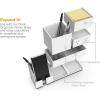 imageBostitch Office Konnect Desk Organizer Accessory Tray ampamp Storage Cup Bundle Stacks for Desktop Storage Makeup Organization White