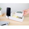 imageBostitch Office Konnect Desk Organizer and Charging Station 2 USB Ports ampamp 2 Plugs Charges Phones ampamp Tablets Accessory Tray 4Piece Design White