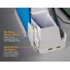 imageBostitch Office Konnect Desk Organizer and Charging Station 2 USB Ports ampamp 2 Plugs Charges Phones ampamp Tablets Accessory Tray 4Piece Design White