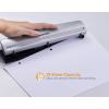 imageBostitch Office Premium 3 Hole Punch 12 Sheet Capacity Metal Rubber Base EasyClean Tray Silver 2Pack2 Pack