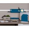 imageBostitch Office Premium 3 Hole Punch 12 Sheet Capacity Metal Rubber Base EasyClean Tray SilverBlue