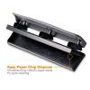 imageBostitch Office Premium 3 Hole Punch 12 Sheet Capacity Metal Rubber Base EasyClean Tray SilverGray