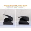imageBostitch Office Premium 3 Hole Punch 12 Sheet Capacity Metal Rubber Base EasyClean Tray White KTHP12WHITEBlack