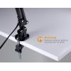 imageBostitch Office VLF100 LED Swing Arm Desk Lamp with Clamp Mount 36quot Reach Includes LED BulbBlack36 Reach