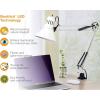 imageBostitch Office VLF100 LED Swing Arm Desk Lamp with Clamp Mount 36quot Reach Includes LED BulbBlackClamp