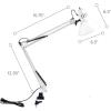 imageBostitch Office VLF100 LED Swing Arm Desk Lamp with Clamp Mount 36quot Reach Includes LED BulbBlackClamp