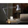 imageBostitch Office VLF100 LED Swing Arm Desk Lamp with Clamp Mount 36quot Reach Includes LED BulbBlackClamp