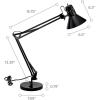 imageBostitch Office VLF100 LED Swing Arm Desk Lamp with Clamp Mount 36quot Reach Includes LED BulbBlackDesk