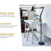 imageBostitch Office VLF100 LED Swing Arm Desk Lamp with Clamp Mount 36quot Reach Includes LED BulbBlackFloor