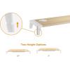 imageBostitch Office Wooden Monitor Stand with Wireless Charging Pad Drawer for Storage Adjustable Height Riser Includes Removable NonSkid Rubber Feet  Wood Grain and White STND2408WHWoodGrain Riser