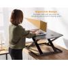 imageBostitch Office Wooden Monitor Stand with Wireless Charging Pad Drawer for Storage Adjustable Height Riser Includes Removable NonSkid Rubber Feet  Wood Grain and White STND2408WHSitStand
