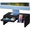 imageBostitch Office Konnect Adjustable Monitor Stand Riser 4 Height Adjustments Builtin Cable Management Rubber Feet  BlackBlack