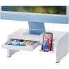 imageBostitch Office Konnect Adjustable Monitor Stand Riser 4 Height Adjustments Builtin Cable Management Rubber Feet  BlackWhite