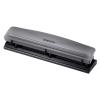 imageBostitch Office Premium 3 Hole Punch 12 Sheet Capacity Metal Rubber Base EasyClean Tray SilverGray
