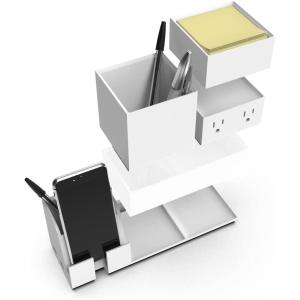 imageBostitch Konnect Qi Certified Wireless Charging Desk Accessory Kit with Pencil CupsWhite