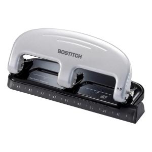 imageBostitch Office EZ Squeeze 3Hole Punch 20 Sheet Capacity Reduced Effort No Jam Technology  SilverPunch