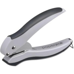 imageBostitch Office EZ Squeeze OneHole Punch 10 Sheet Capacity Lightweight GrayBlue 24021 Pack