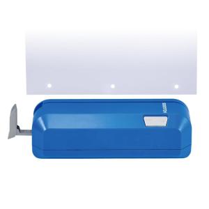 imageBostitch Office Electric 3Hole Punch Dual Paper Loading Heavy Duty JamFree 20 Sheet Capacity AC Adapter or Battery Powered Space Saving Black EHP20BLKBlue