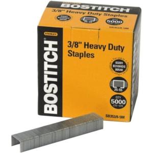 imageBostitch Office Heavy Duty Premium Staples 2555 Sheets 375 Inch Leg 5 Per Box SB35385M