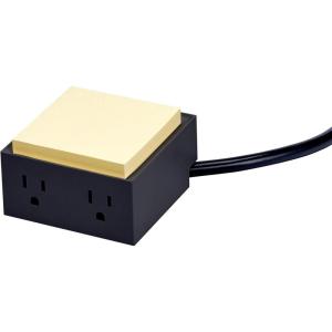 imageBostitch Office Konnect Power Hub Two Outlets Charging Station for Desktop Shallow Tray Top Black